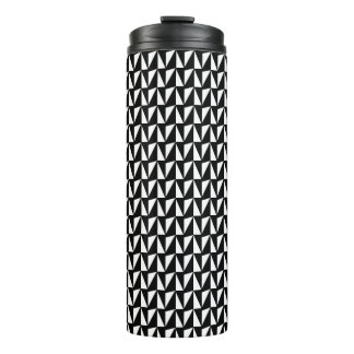 Black and White Geometric Thermal Tumbler