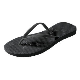 Black and white geometric thongs