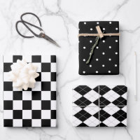 Black and White Gift Wrap Collection HAMbyWG