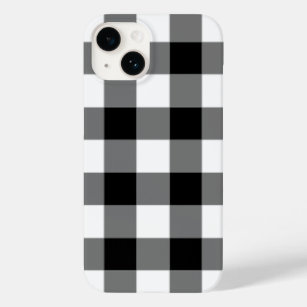 Black and White Gingham Buffalo Plaid Pattern Case-Mate iPhone 14 Case
