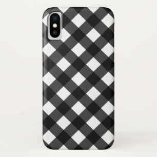 Black and White Gingham iPhone X Case