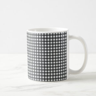 Black and White Gingham Coffee Mug