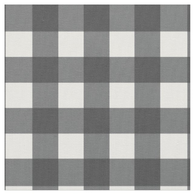 Black and White Gingham Fabric (Close Up)