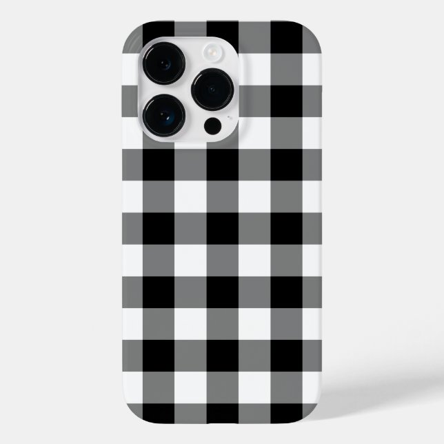 Black and White Gingham Pattern Case-Mate iPhone Case (Back)