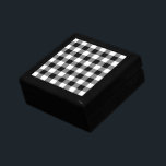 Black and White Gingham Pattern Gift Box<br><div class="desc">Black, white, and grey squares form a bold, checked plaid. The black and white gingham pattern was created from scratch. The white is transparent, so you can change it if you like. Just click the "Customise it" button, then select a “Printed Background Colour” in the sidebar. When you're done, click...</div>