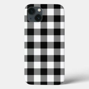 Black and White Gingham Pattern iPhone 6 Plus Case
