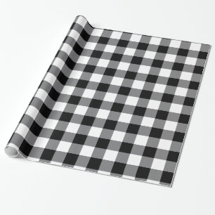 Black And White Gingham Wrapping Paper