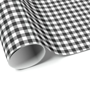 Black and White Gingham Wrapping Paper