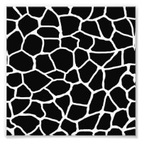 Black and White Giraffe Print Animal Pattern
