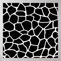 Black and White Giraffe Print Animal Pattern