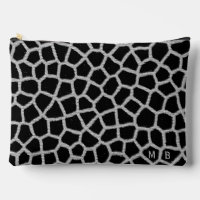 Black and White Giraffe Print Monogram
