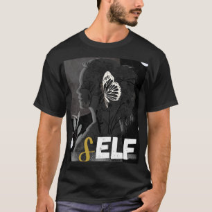 Black and White Girl Shadow Self Love Tshirt