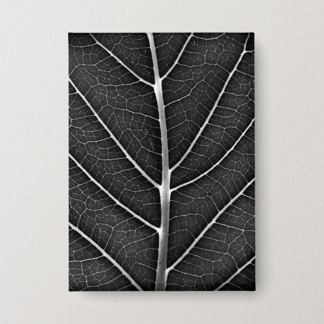 Black and white glowing leaf close-up (Front)