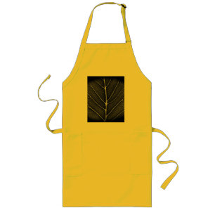 Black and white glowing leaf close-up long apron