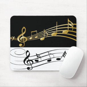 Black and White Gold Notes  Mouse Pad! Mouse Pad
