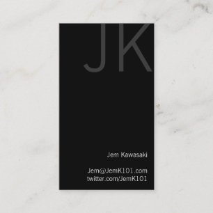 Black and White Gothic Business Card