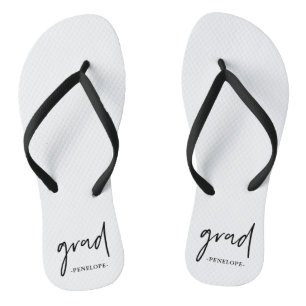 Black and White Grad Typography and Name Thongs