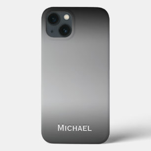 Black and White Gradient Horizon Personalised iPhone 13 Case