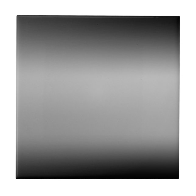 Black and White Gradient Horizon Tile (Front)