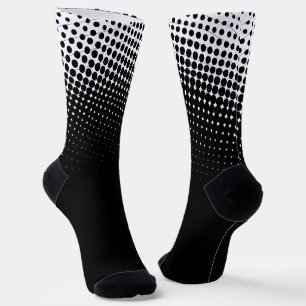Black and White Gradient Pattern Socks