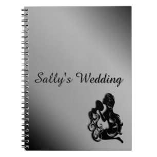 Black and White Gradient Personalised Notebook