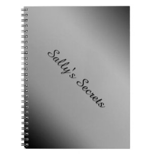 Black and White Gradient Personalised Notebook