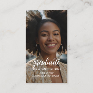 Black and white graduation class of 2025 qr code enclosure card