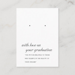 BLACK AND WHITE GRADUATION EARRING DISPLAY CARD