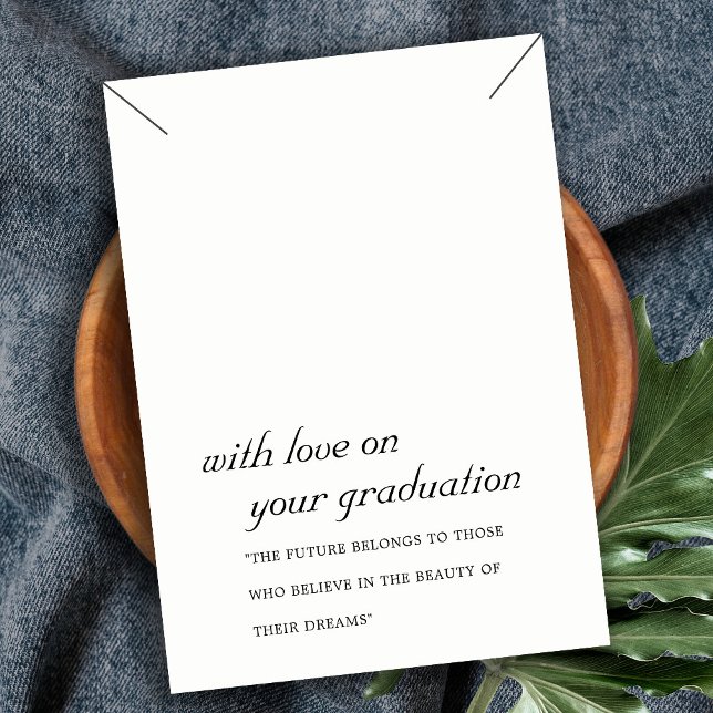 BLACK AND WHITE GRADUATION NECKLACE DISPLAY CARD (Creator Uploaded)