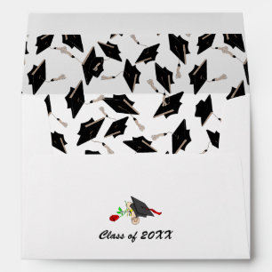 Black and White Graduation Party Envelope