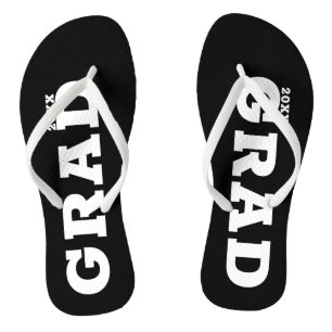 Black and White Graduation Senior Class  Thongs