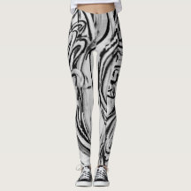 Black and White Graffiti Leggings
