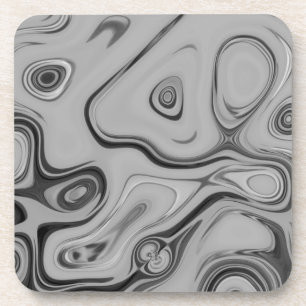 Black and White Granite Marble Colour Art Design Coaster
