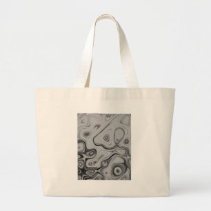 Black and White Granite Marble Colour Art Design Large Tote Bag