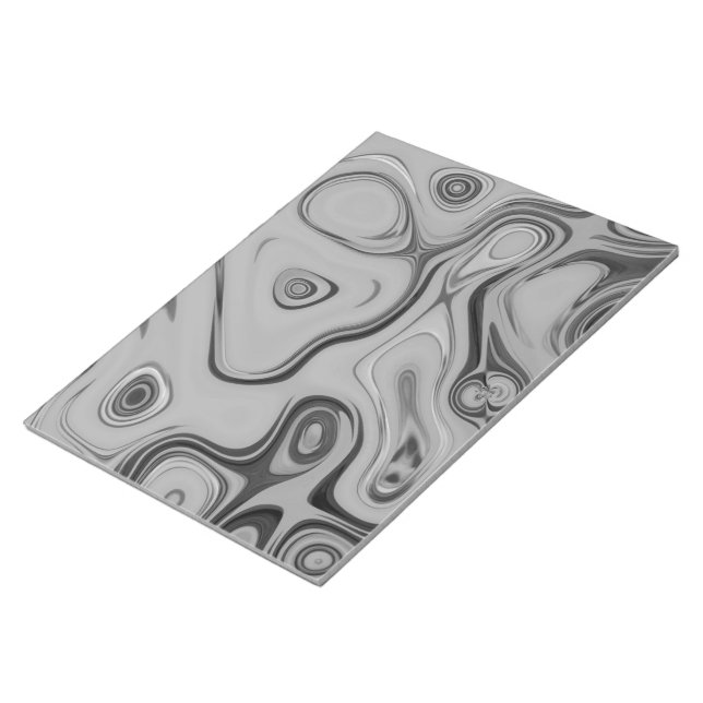 Black and White Granite Marble Colour Art Design Notepad (Angled)