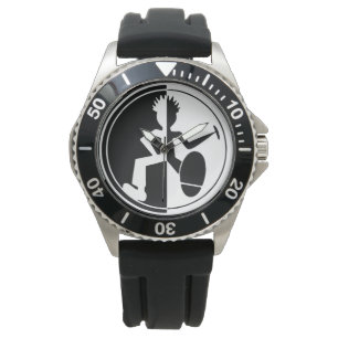 Black and white graphic dancer watch