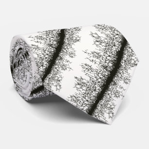 Black and white graphic grunge style pattern tie