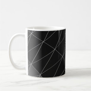 Black and white graphic illustration coffee mug