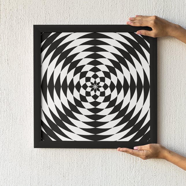 Black and White Graphic Optical Illusion Poster (Creator Uploaded)