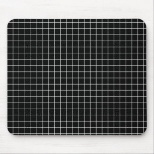 BLACK AND WHITE GRID MOUSE PAD