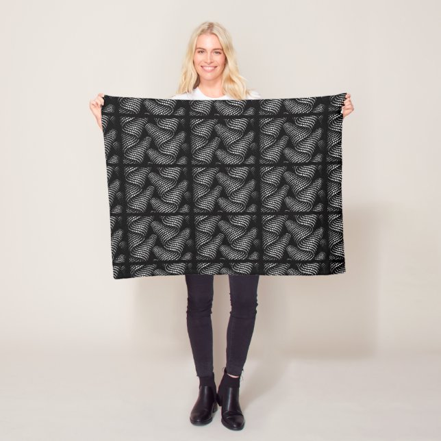 Black and White Grid Pattern Blanket (In Situ)