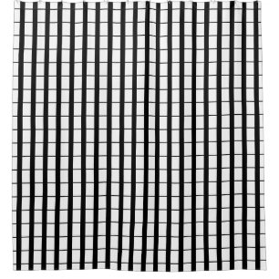 Black and White Grid Shower Curtain