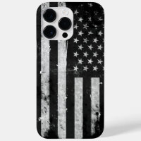 Black and White Grunge American Flag