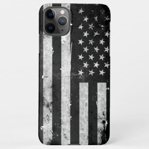 Black and White Grunge American Flag iPhone 11Pro Max Case