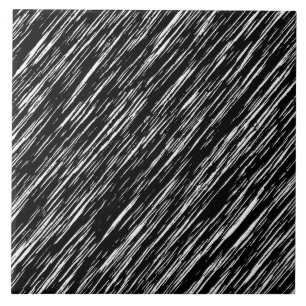 Black and White Grunge Pattern Ceramic Tile