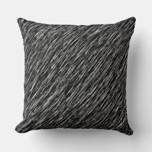 Black and White Grunge Pattern Cushion