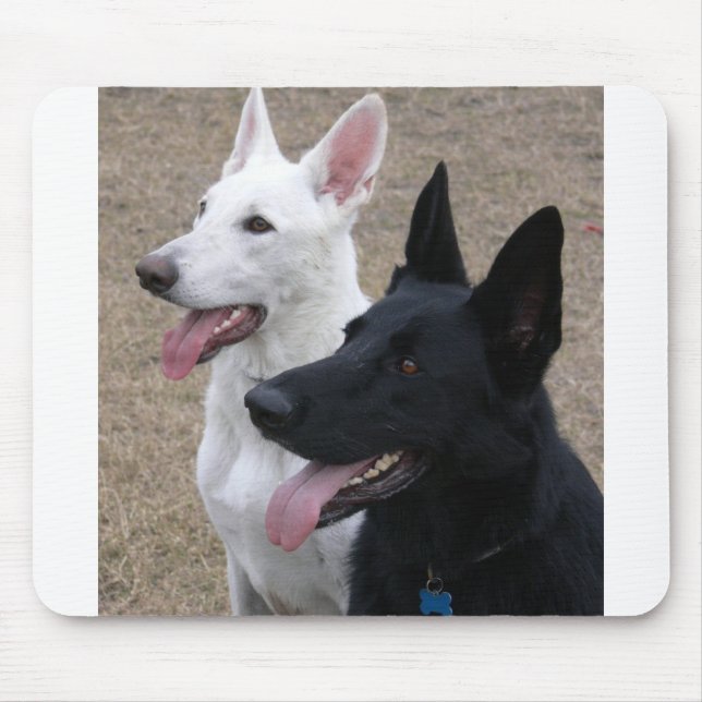 Black and White GSD Mouse Pad (Front)