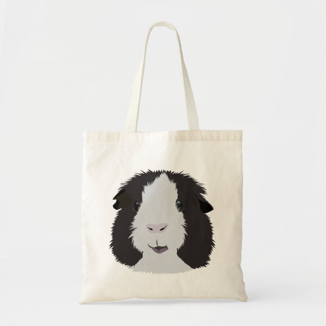 Black and White Guinea PIg Tote Bag (Front)