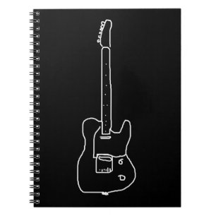 black and white guitar notebook
