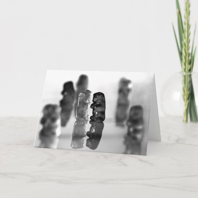 Black and White Gummy Bears Card (Front)